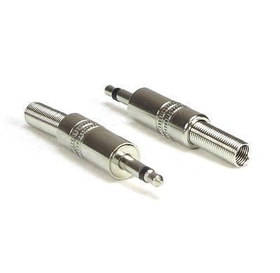 Cess 3.5mm Mono Male Plug Jack Adapter Cables Connectors (10 Pack)