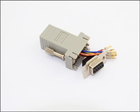 Fielect 5Pcs DB9 to RJ45 Modular Adapter, DB9 Female to RJ45 Female Ethernet Adapter Kit