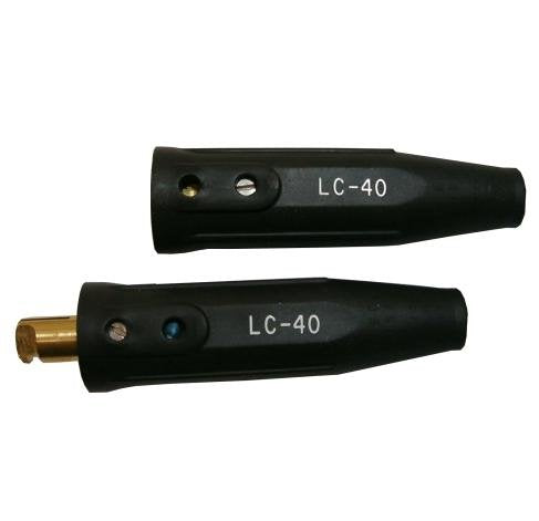 Lenco Cable Connector, Single Oval-Point Screw Connection, 1/0-2/0 Cap, Black