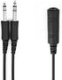 Helicopter U-174 Plug Aviation Headset to General Aviation Adapter Cable