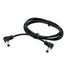 cablecc DC Power 5.5 x 2.1mm / 2.5mm Male to 5.5 2.1/2.5mm Male Plug Cable Right Angled 60cm
