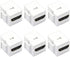 VCE 4K HDMI Keystone Jack 6-Pack, HDMI Female to Female Adapter Coupler for Keystone Wall Plate, White
