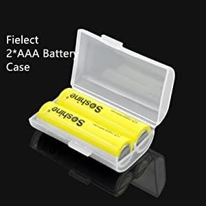 Fielect 5Pcs 9V Battery Storage Case - Transparent Organizer for 9V Battery Multipurpose Holder