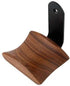Walnut Wood Headphone Hanger - Universal Fit Headset Stand Hook for Desk, Tabletop, or Wall Mount - Under-Desk Holder.