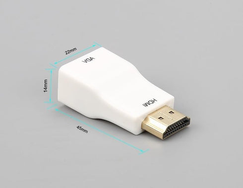 HDMI to VGA Adapter Converter, 1080P Male to Female Cord for Computer, Laptop, Monitor, Projector, Xbox (Black)