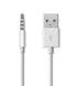 3 Pack 3.3ft 3.5mm Male AUX to USB Adapter for iPod Shuffle 3rd-6th Gen, Data Sync & Charging Cable Converter.