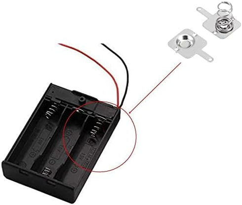 Heyiarbeit 50 Pairs AA Battery Spring Plate, Positive Negative Conversion Spring Contact Nickeling Plate 12mmx10mm