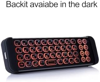 iPazzPort Mini Bluetooth Keyboard (QWERTY), Backlit Wireless Remote, Compatible with AMZ TV Stick 4K Max, Smart TV