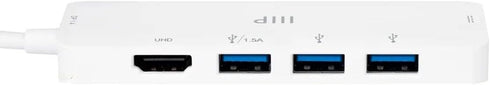 Monoprice 5-in-1 USB-C to 4K HDMI Display Adapter and USB Hub, Fast Charge 100W PD 3.0, Portable Plug-n-Play