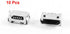 uxcell 10 Pcs USB Standard Micro Type B Female Port 5 Pin, Metal Mini Angle Dip Jack Solder Plug Connector