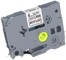1PK White on Clear Standard Laminated Label Tape, Compatible for Brother P-Touch TZe-115 TZ115 TZe115 (6mm x 8m)