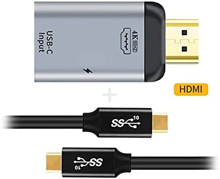 xiwai 100W 10Gbps Cable & USB-C Type C Female Source to HDMI Sink HDTV & PD Power Adapter 4K 60hz 1080p for Phone & Laptop