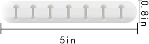 White Cable Clips, Cord Organizer Cable Management, Cable Organizers USB Cable Holder Wire Organizer Cord Clips, 2 Packs Cord Holder for Desk Car Home and Office (7 Slots)