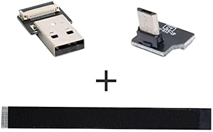 Cablecc Up Angled USB 2.0 Type-A Male to Micro USB 5Pin Cable - 200cm for FPV & Disk & Phone