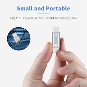 Duttek USB C Male to Male Adapter, 40Gbps Type C Full Featured Adapter for Thunderbolt 3/4, USB3.1, USB2.0