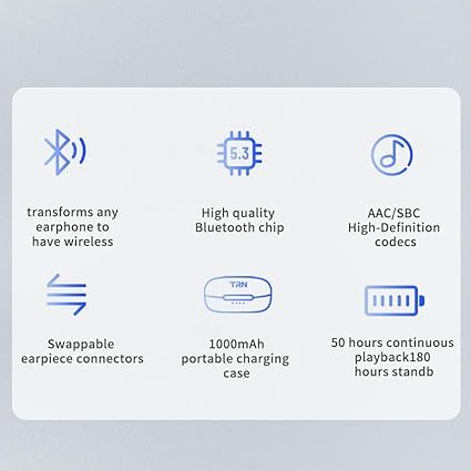 Fanmusic TRN BT20 Pro True Wireless Bluetooth 5.3 Earphone Module, Swappable Connectors (Headphones not Included) (MMCX)