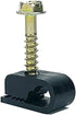 (TM) Flex Single Coaxial Cable Clips, Cat6, Electrical Wire Clip, 1/4 in (6 mm) Screw Clip, Black (100 Pieces)