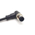 M12 5Pin Male Connector Cable, A Code Right Angle Molding Aviation Sensor Electrical PVC Cable 5Meter