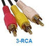 iMBAPrice 6 Feet 3RCA to 3RCA Audio and Video Cable - Gold Plated Male to Male Composite AV Cable for TV Set Top Box, Speaker, Amplifier, DVD Player and More