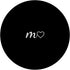 PopSockets Standard PopGrip White Initial Letter M Heart Minimalist Black