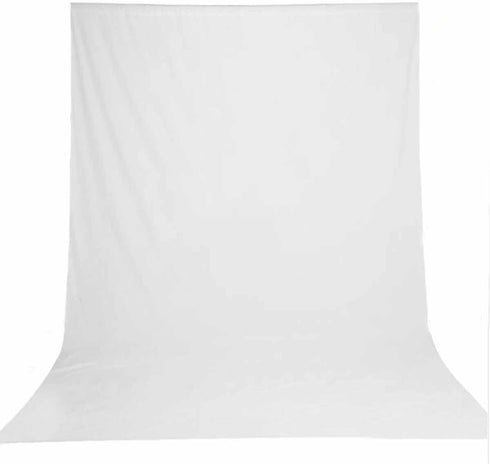 HMTFOTO 6X9 ft Photo Backdrop White Backdrop for Photoshoot, Non-Reflective Soft White Backdrop
