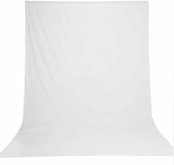 HMTFOTO 6X9 ft Photo Backdrop White Backdrop for Photoshoot, Non-Reflective Soft White Backdrop