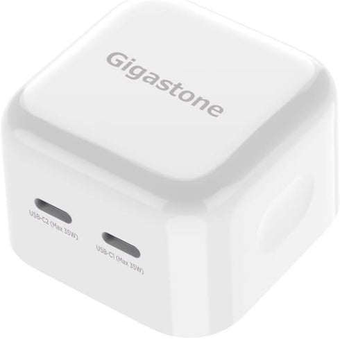 Gigastone 35W USB C Wall Charger, Fast Charging for iPhone 15/15 Pro/14/13/12/11 Series, 2-Port USB C