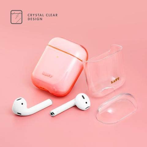 LAUT Crystal-X for AirPods 2 and 1 Charging Case | Crystal Clear Design | Anti-Scratch | Front LED Visible