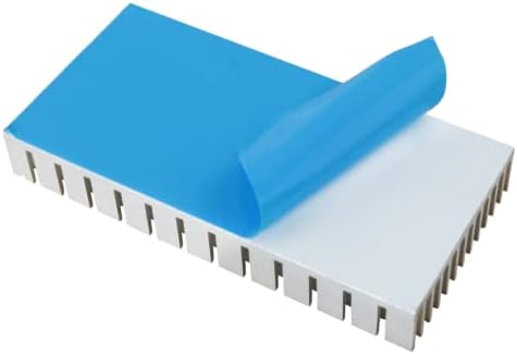 2pcs Silver Color Heat Sink, 80x40x11mm Aluminum Heat Sink Radiator Cooler with Thermal Conductive Adhesive Tape,