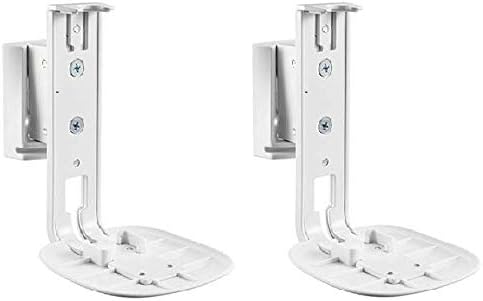 ynVISION.DESIGN Adjustable Wall Mount Bracket for Sonos One, One SL, and Play:1 Speaker | 2 Pack | (White)