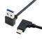 NFHK USB 3.1 Reversible USB-C Angled A Male Data Cable 90 Degree for MacBook, Tablet & Mobile Phone
