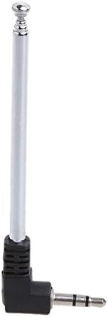 2 Pack 3.5mm Antenna FM AM Radio Telescopic 4 Sections Telescoping Antenna 1/8 inch Jack Plug Connector