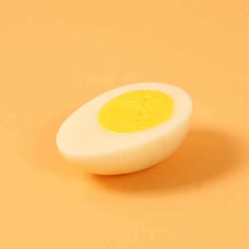 4pcs TOYANDONA Boiled Egg Model PVC Artificial Food Props for Photography Realistic Faux Egg Kitchen Decor for DIY