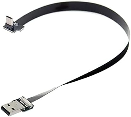 Cablecc Up Angled USB 2.0 Type-A Male to Micro USB 5Pin Cable - 200cm for FPV & Disk & Phone