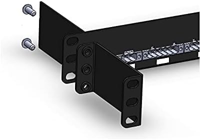 LiyaTech 3.1 inch Rackmount Recessed Adapter for 2U Rack, Black