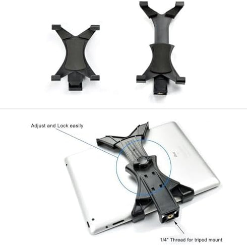Acuvar Universal Tablet Mount and Smartphone Holder for All Tablets and Smartphones (10) + Ball Head