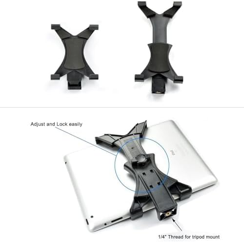 Acuvar Universal Tablet Mount and Smartphone Holder for All Tablets and Smartphones (10) + Ball Head