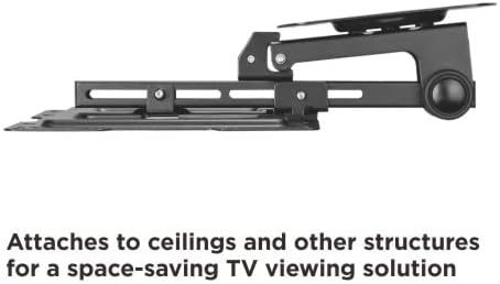 Mount Plus CM322 Flip Down TV and Monitor Roof Ceiling Mount, Fits 19 to 43 Inch Flat Screen, Height Adjustable, VESA
