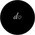 White Initial Letter D Heart Minimalist Black, PopSockets Standard PopGrip