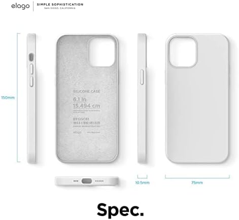 elago 12 12 6.1 inch Compatible with iPhone and iPhone Pro Case, Liquid Silicone, Full Body Protective Cover