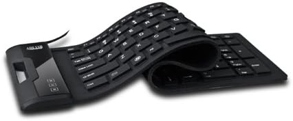 Adesso AKB-222UB SlimTouch 222 Waterproof Flexible Keyboard, Compact Size, Black