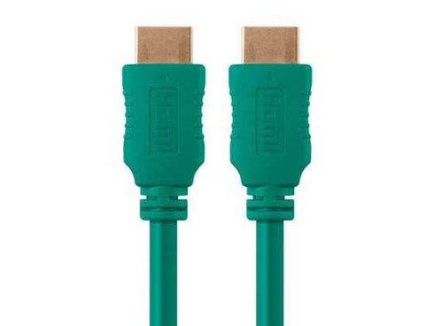 6ft 28AWG Monoprice High Speed HDMI Cable w/Ferrite Cores - Green