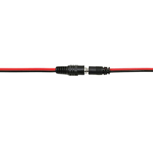 HiLetgo 20pcs DC Pigtail Adapter Power Connectors Cables, Male & Female 2.1mm x 5.5mm for CCTV Surveillance