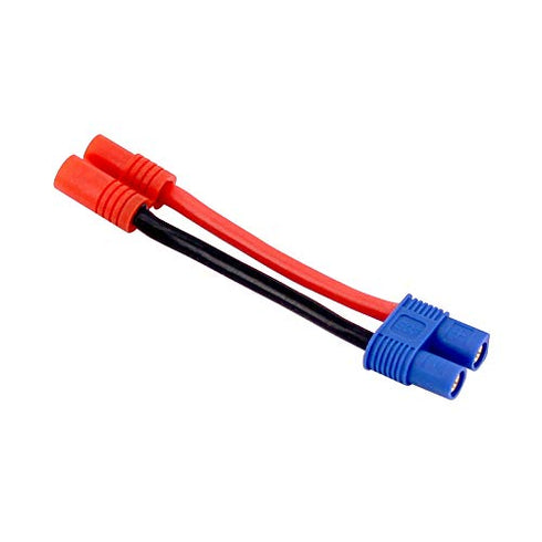 3pcs Male 3.5MM Bullets to Female EC3 Connector Adapter Cable with 5cm 14awg Wire for Super Tigre (BDHI-60)
