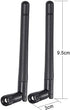 Bingfu Dual Band Wifi Antenna 2.4GHz 5GHz 3dBi MIMO RP-SMA Male (2-Pack) with 12 inch u.fl to RP-SMA Cable