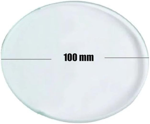 1pc Transparent Board Clear Glass Working Stage Round Bottom Specimen Plate Diameter 95mm 100mm for Stereo Microscope (Size : 100mm)
