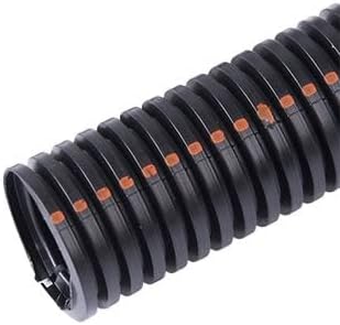 Electriduct 3/8" UV Rated Flame Retardant Wire Loom, Black Nylon Split Tubing, 25 Feet
