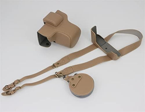 Full Protection PU Leather Camera Case for Nikon Z fc with Lens Kit Set - Beige