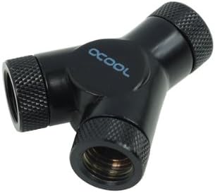 Alphacool HF G1/4" Y-Connector, Triple Rotary - Deep Black
