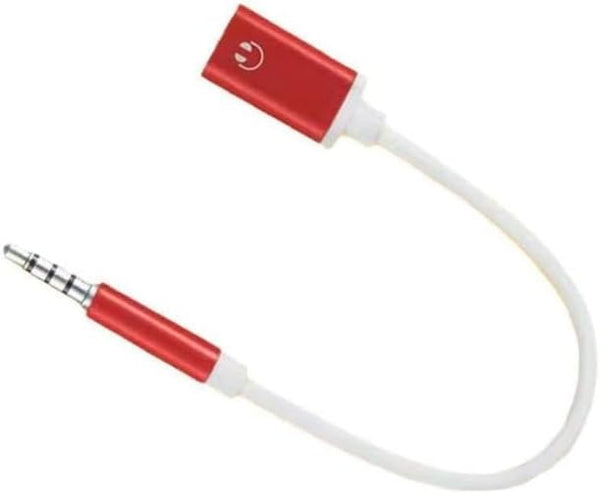 Calsgkspray Red 3.5mm Male to TypeC Female Audio Cable Cord Analog Cable Converter